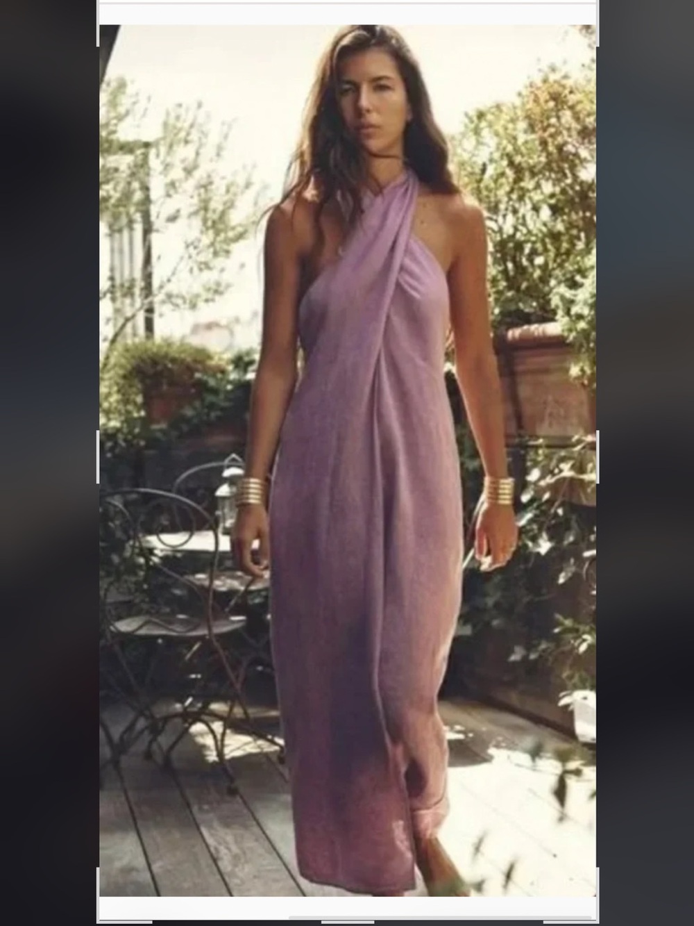 Zara Lavender Halter Maxi Dress